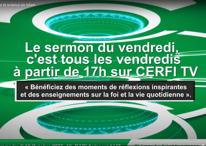 Sermon du vendredi 10/10/2025